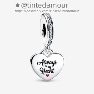 Pandora Engravable Always In My Heart Charm|Pendant